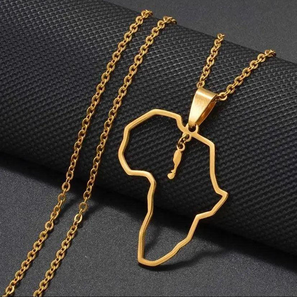 Namibia, Saint Kitts and Nevis Map Necklaces