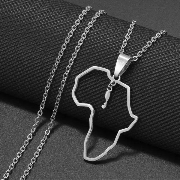 Namibia, Saint Kitts and Nevis Map Necklaces
