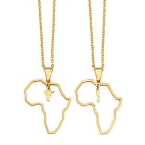 Namibia, Saint Kitts and Nevis Map Necklaces