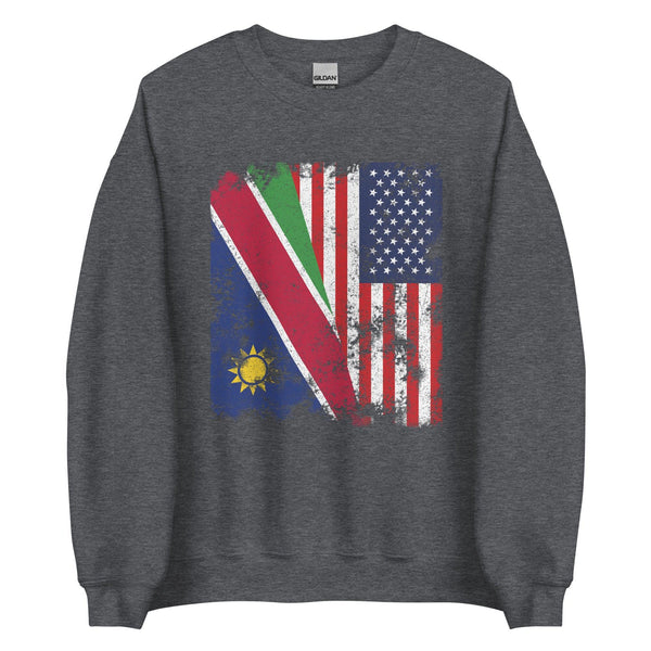 Namibia USA Flag - Half American Sweatshirt