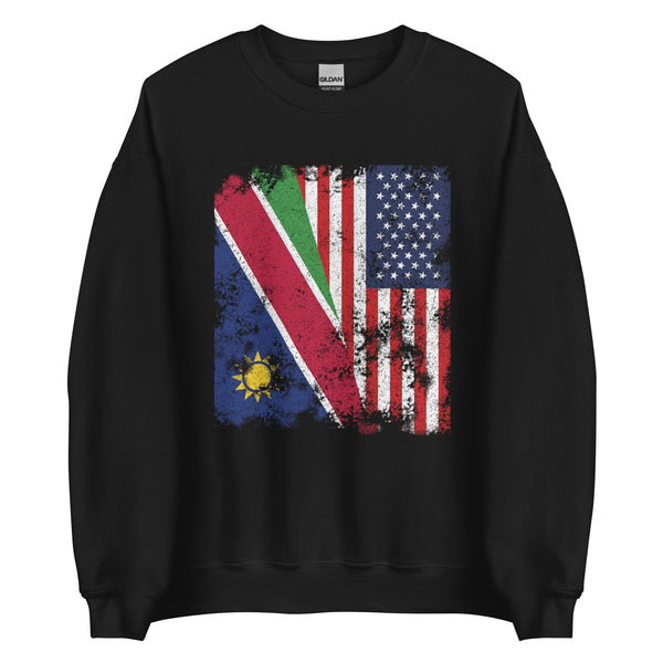 Namibia USA Flag - Half American Sweatshirt
