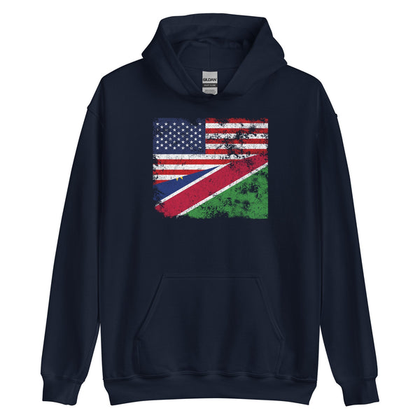 Namibia USA Flag Hoodie