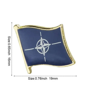 Nato Flag Lapel Pin - Enamel Pin Flag