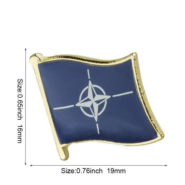 Nato Flag Lapel Pin - Enamel Pin Flag