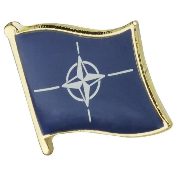 Nato Flag Lapel Pin - Enamel Pin Flag