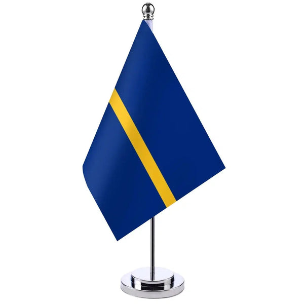 Nauru Desk Flag - Small Office Table Flag