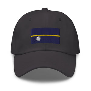 Nauru Flag Cap - Adjustable Embroidered Dad Hat