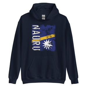 Nauru Flag - Distressed Flag Hoodie