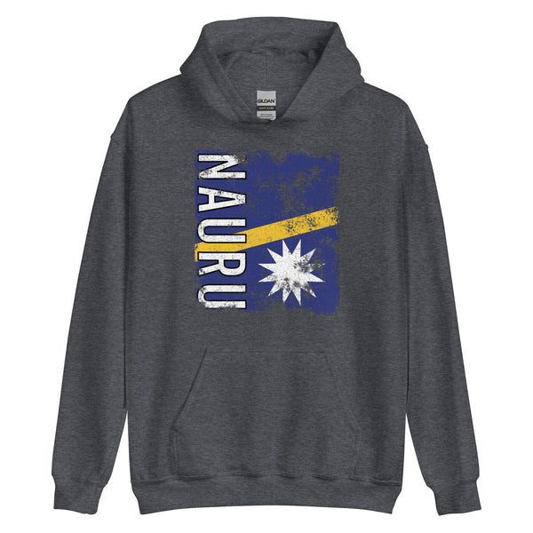 Nauru Flag - Distressed Flag Hoodie