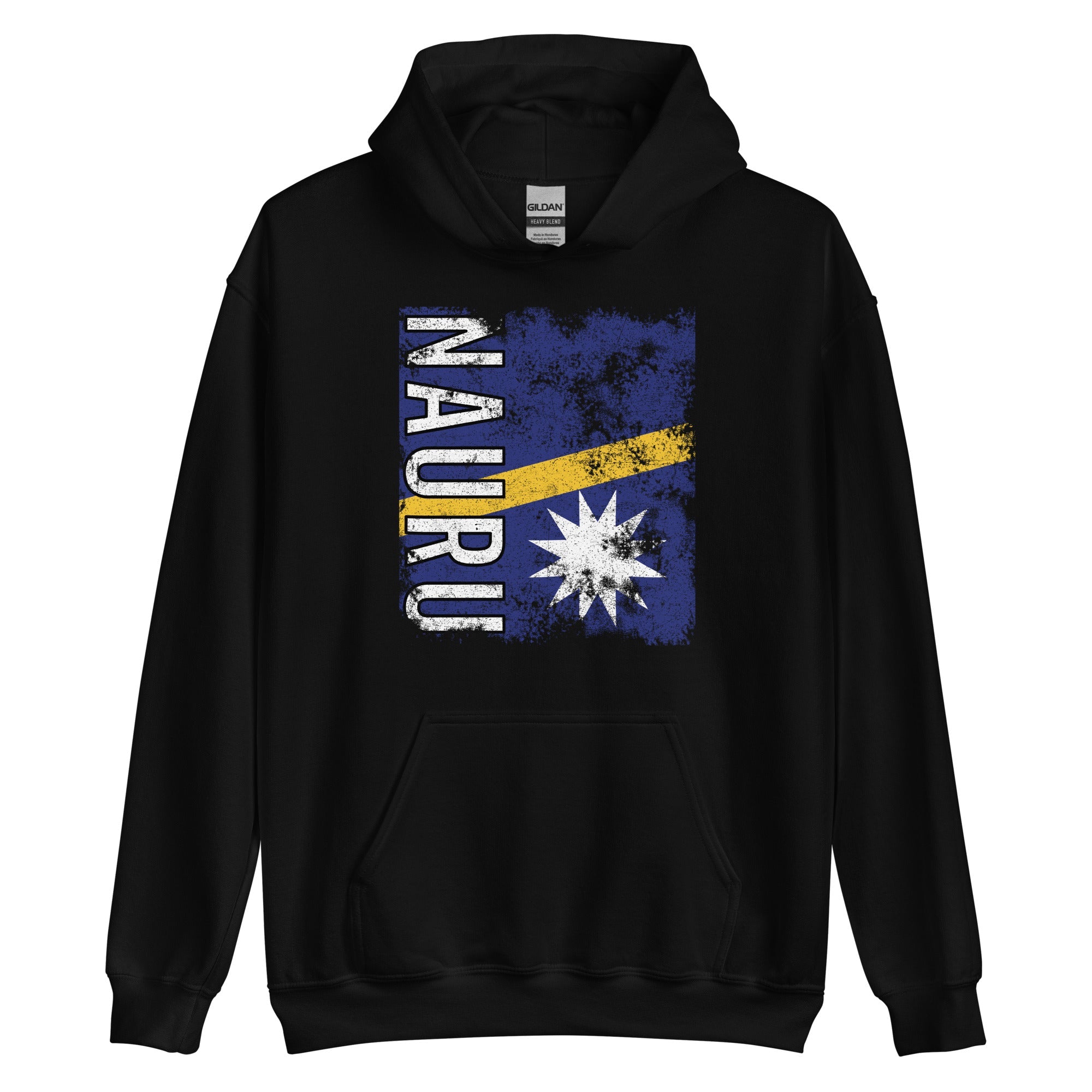 Nauru Flag - Distressed Flag Hoodie