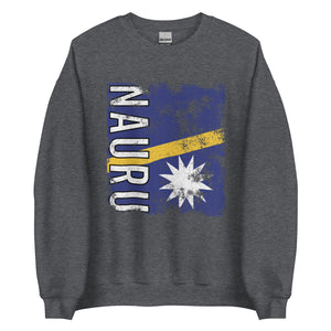 Nauru Flag - Distressed Flag Sweatshirt