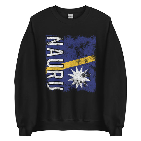 Nauru Flag - Distressed Flag Sweatshirt