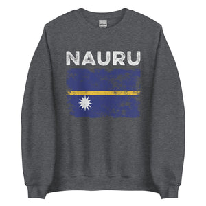 Nauru Flag Distressed - Nauruan Flag Sweatshirt