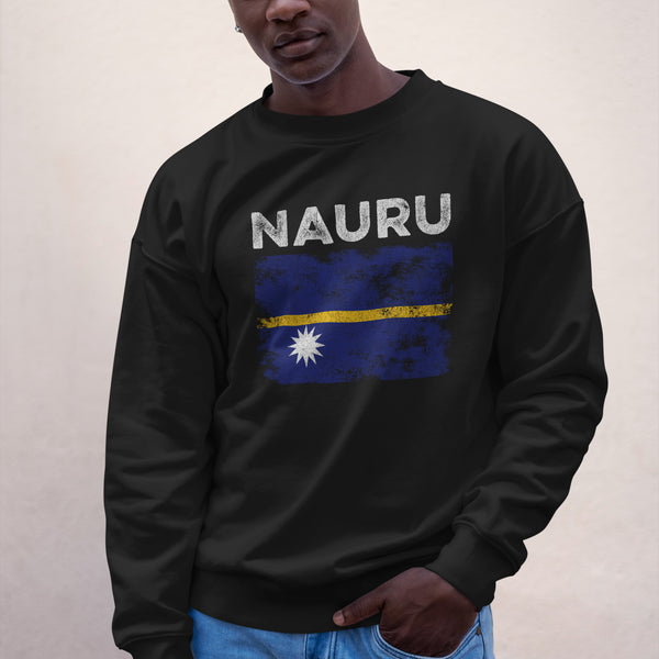 Nauru Flag Distressed - Nauruan Flag Sweatshirt