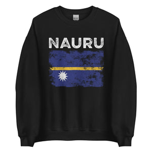 Nauru Flag Distressed - Nauruan Flag Sweatshirt