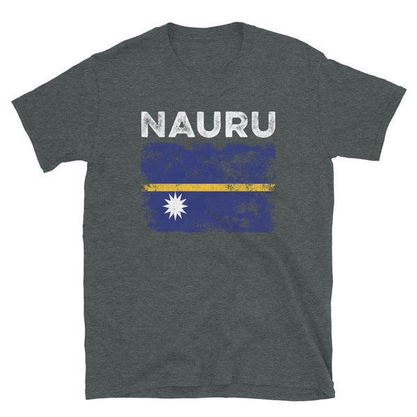 Nauru Flag Distressed - Nauruan Flag T-Shirt