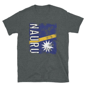 Nauru Flag Distressed T-Shirt