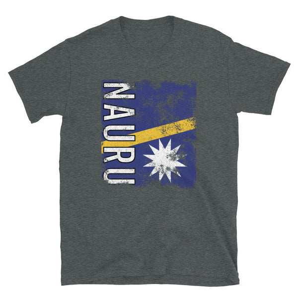 Nauru Flag Distressed T-Shirt