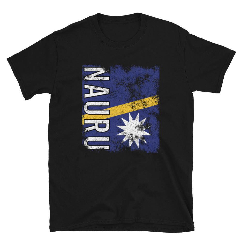 Nauru Flag Distressed T-Shirt