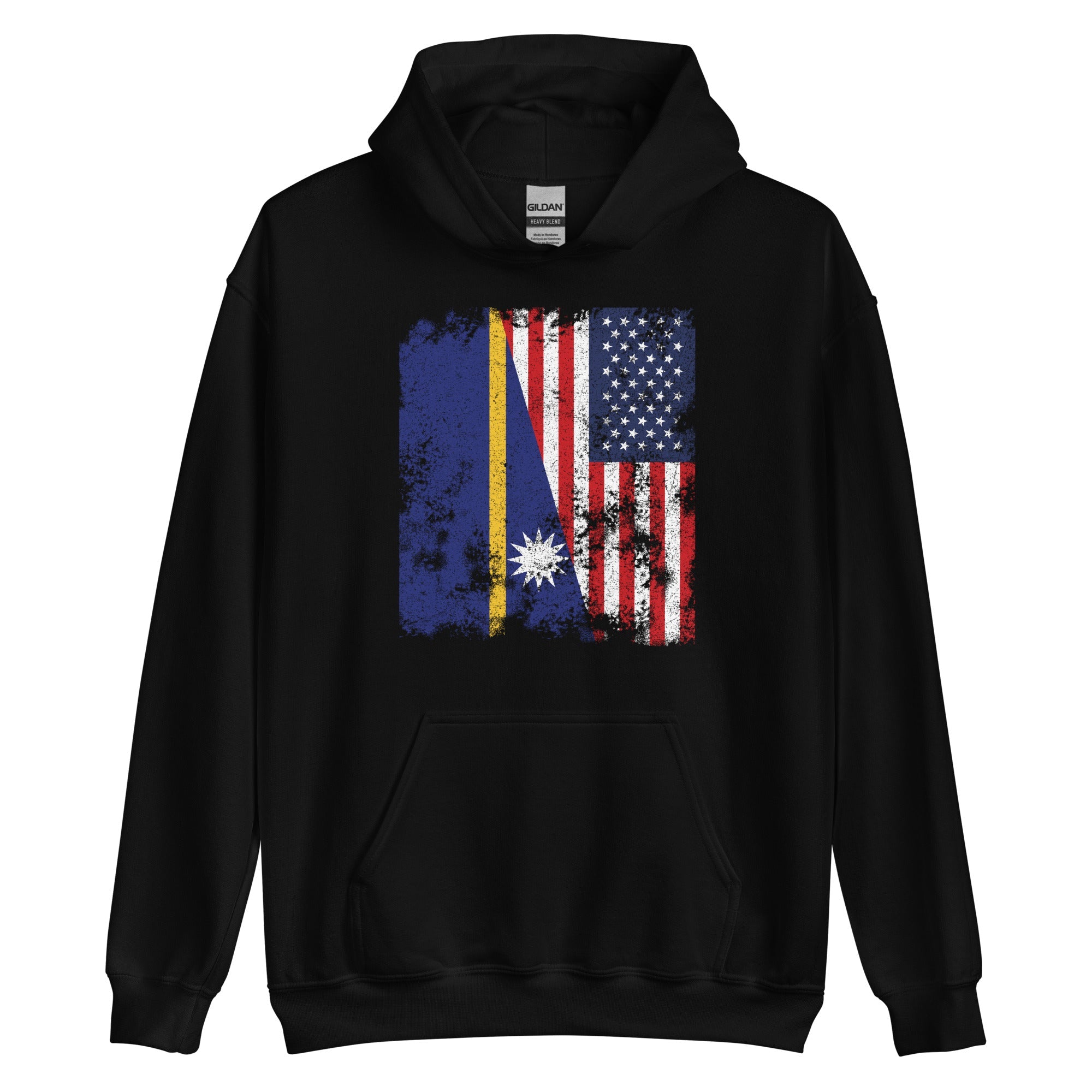 Nauru USA Flag - Half American Hoodie