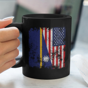 Nauru USA Flag - Half American Mug