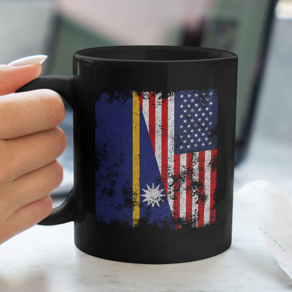 Nauru USA Flag - Half American Mug