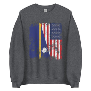 Nauru USA Flag - Half American Sweatshirt