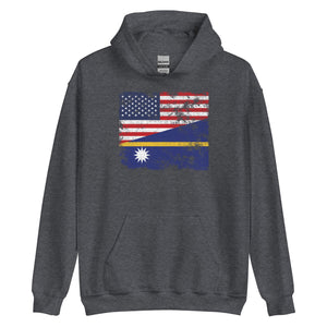 Nauru USA Flag Hoodie