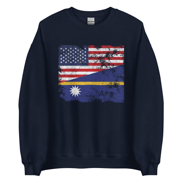 Nauru USA Flag Sweatshirt