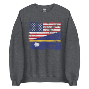 Nauru USA Flag Sweatshirt