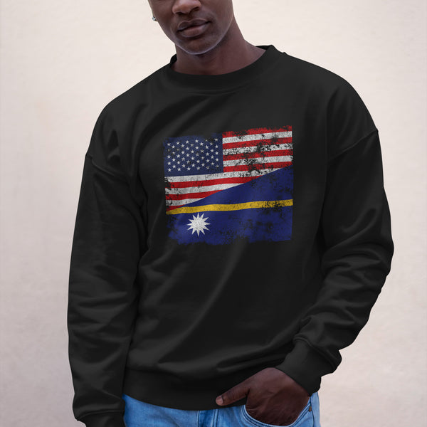 Nauru USA Flag Sweatshirt