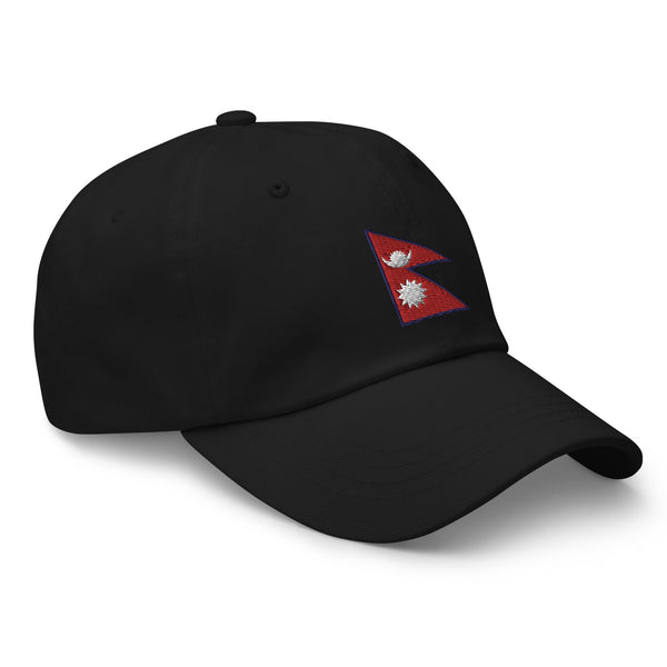 Nepal Flag Cap - Adjustable Embroidered Dad Hat