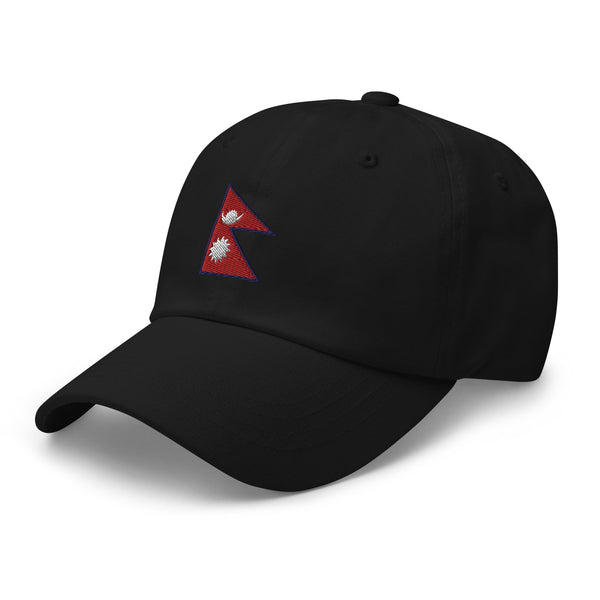 Nepal Flag Cap - Adjustable Embroidered Dad Hat