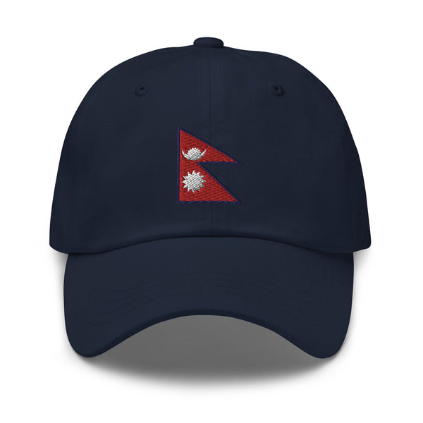 Nepal Flag Cap - Adjustable Embroidered Dad Hat