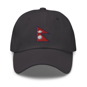 Nepal Flag Cap - Adjustable Embroidered Dad Hat