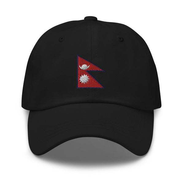 Nepal Flag Cap - Adjustable Embroidered Dad Hat