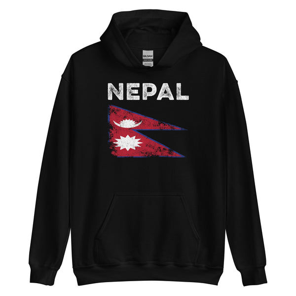 Nepal Flag Distressed - Nepali Flag Hoodie