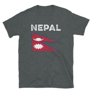 Nepal Flag Distressed - Nepali Flag T-Shirt