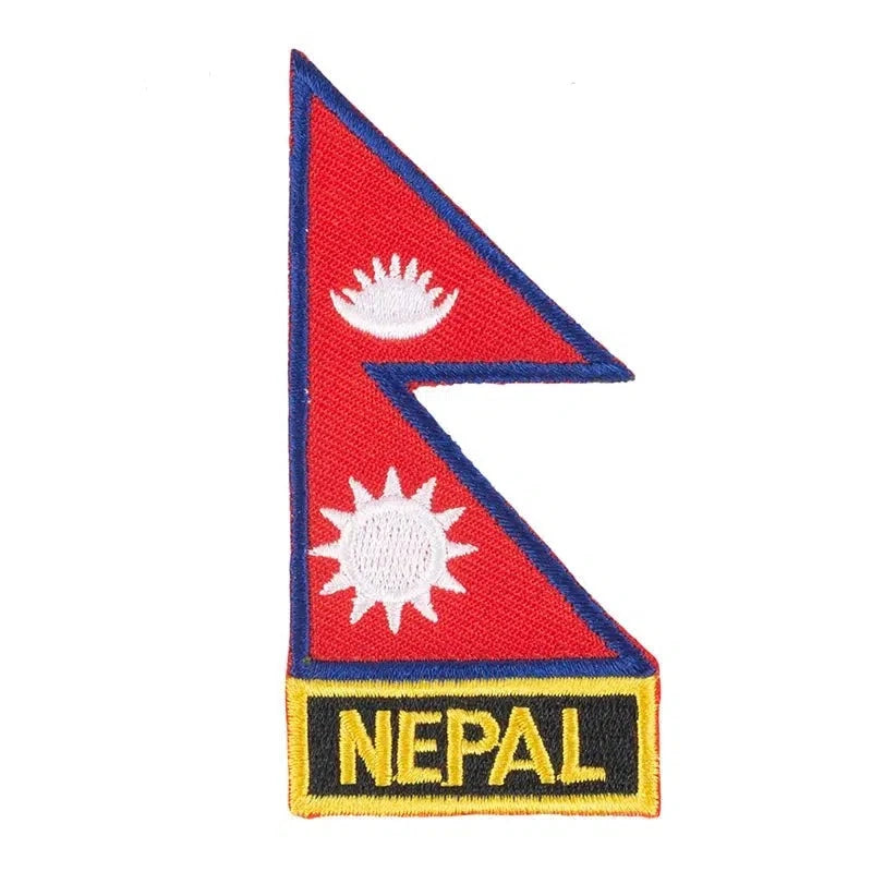 Nepal Flag Patch - Sew On/Iron On Patch