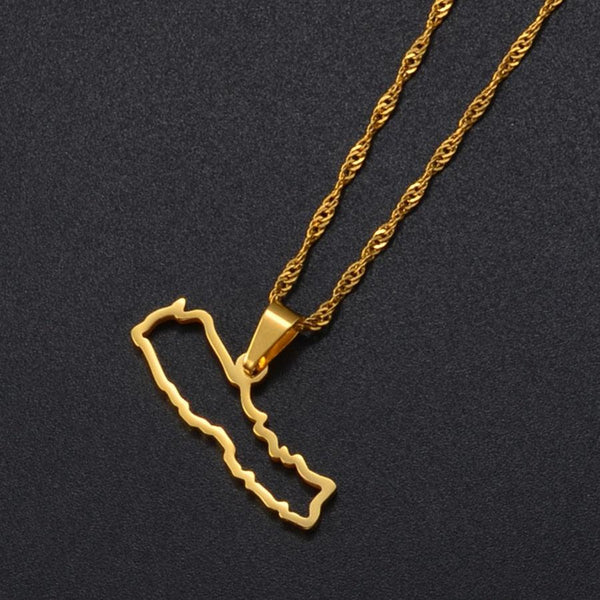 Nepal Map Necklace