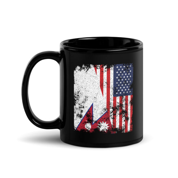 Nepal USA Flag - Half American Mug