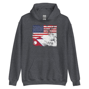 Nepal USA Flag Hoodie