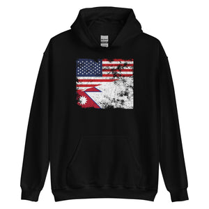 Nepal USA Flag Hoodie