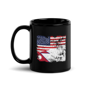 Nepal USA Flag Mug