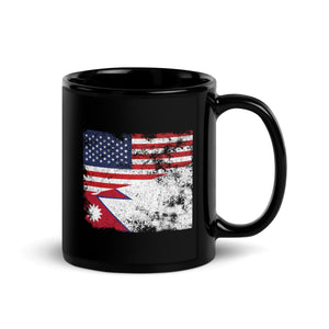 Nepal USA Flag Mug