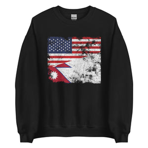 Nepal USA Flag Sweatshirt