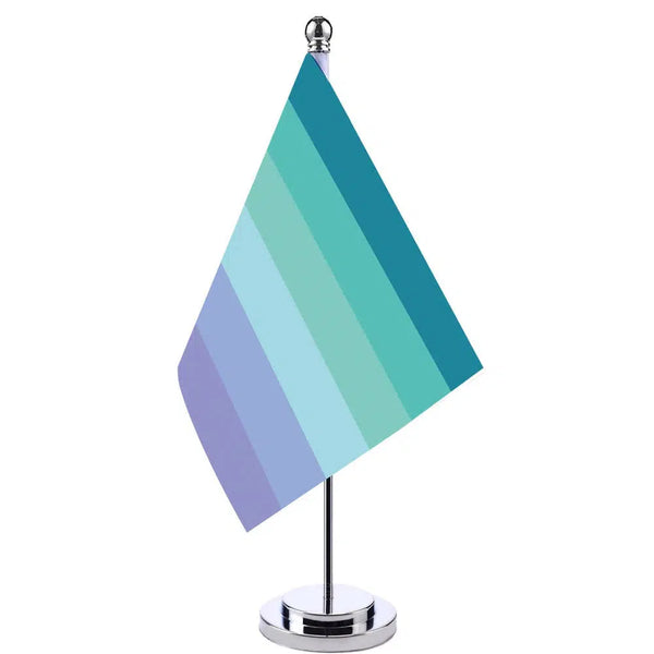 Neptunic Pride Desk Flag - Small LGBTQIA2S+ Table Flag