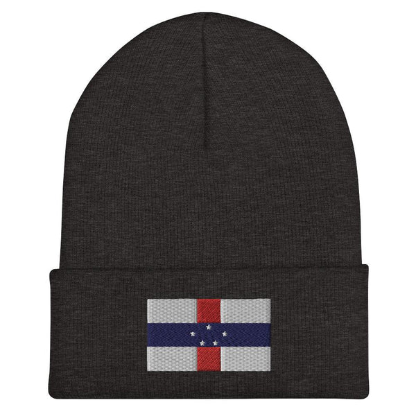 Netherlands Antilles Flag Beanie - Embroidered Winter Hat