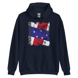 Netherlands Antilles Flag - Distressed Flag Hoodie