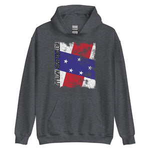 Netherlands Antilles Flag - Distressed Flag Hoodie